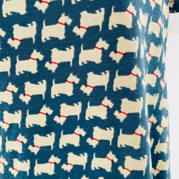 LULAROE Scottie Dog Short Sleeve Scoop Neck Hi-Lo Hem Knit Stretch Top XXS - Picture 3 of 11